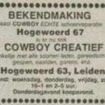 Advertentie De Cowboy uit 1980